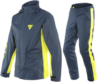 Nový dvoudílný nepromok Dainese Storm 2, modrá/fluo žlutá - vel. XXL