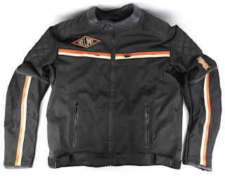 Zánovní letní pánská bunda W-TEC 2Stripe, černo-oranžová - vel. XL (rozšířená)