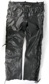Pánské kožené chopper kalhoty HELD se šněrováním - vel. 54 (XL)