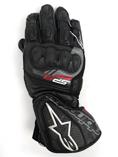Kožené moto rukavice Alpinestars SP-8 V3, černé - vel. M