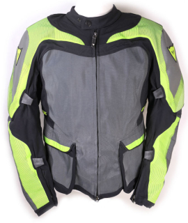 Pánská letní síťovaná bunda Dainese Solarys Tex Adventure, šedo-černá-fluo - vel. 56 (XL)