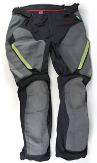 Zánovní letní síťované kalhoty Dainese Solarys Tex, šedo-černé-fluo - vel. L