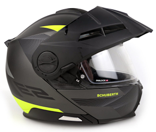 Vyklopná moto helma SCHUBERTH E2 Defender Yellow - vel. S (55 cm)