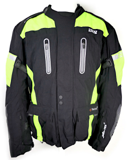 Zánovní dlouhá cestovní bunda iXS Pacora-ST, černá/fluo - vel. XXL