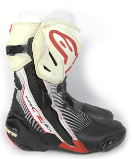 Závodní moto boty Alpinestars Supertech-R, černo/bílo/červené - vel. 43
