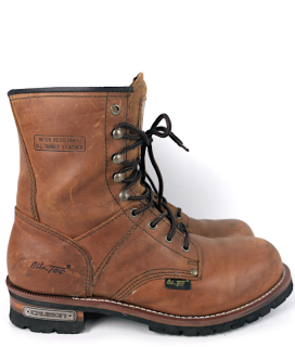 Kožené šněrovací boty Cruison Logger Brown, hnědé - vel. 46