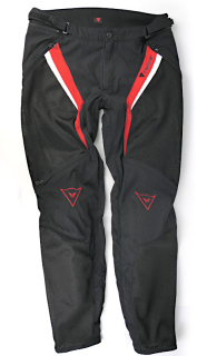 Zánovní letní síťované kalhoty Dainese Drake Super Air, černo/červené - vel. 52 (L)