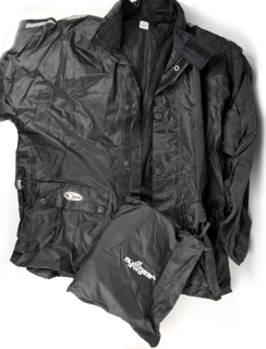Nová dvoudílná nepromokavá sada My Gear (bunda + kalhoty), černá - vel. S/M/L